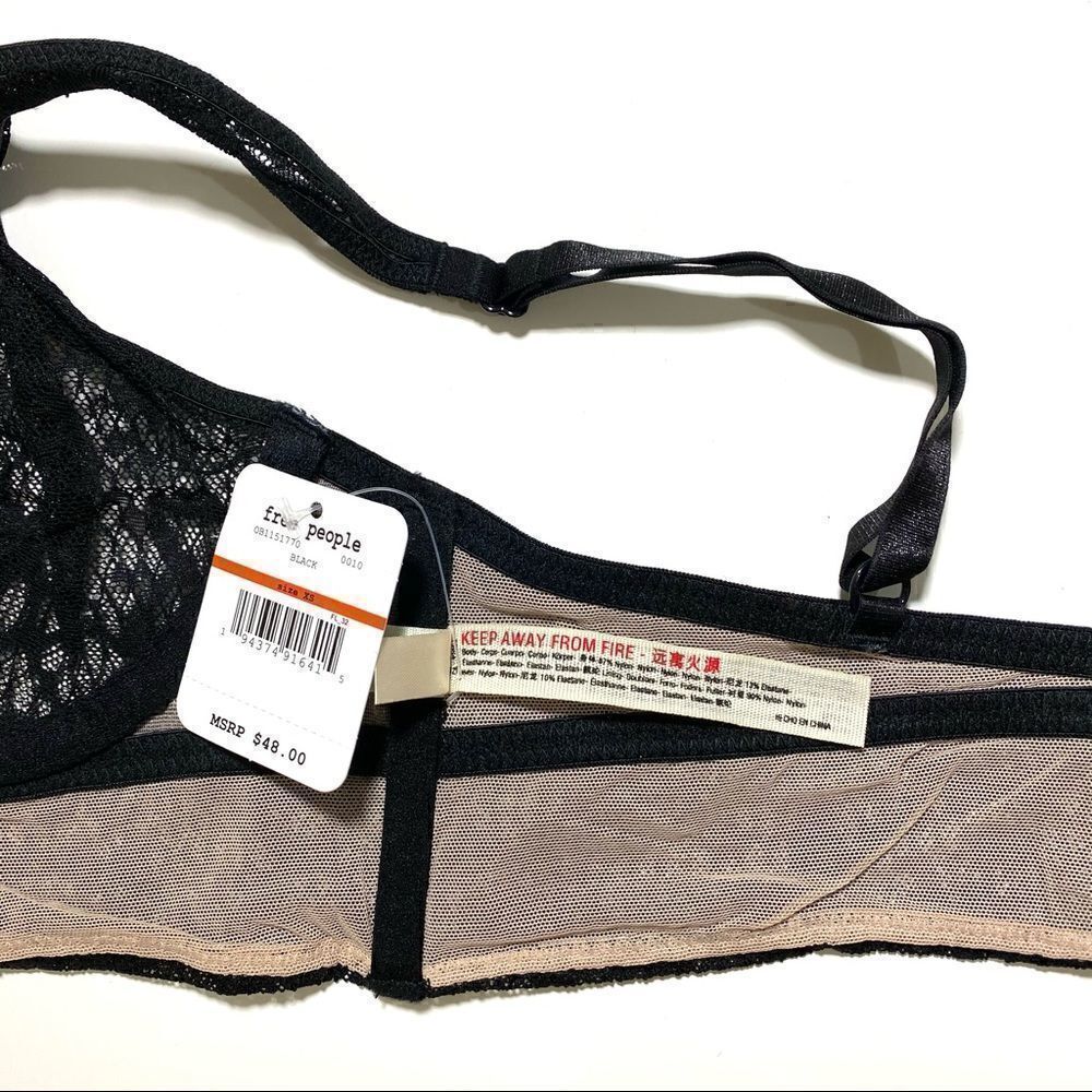 Free People Tameeka Underwire Bra Black XS - Picture 6 of 7